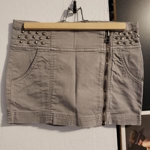 Zara Studded Zippered Mini Skirt